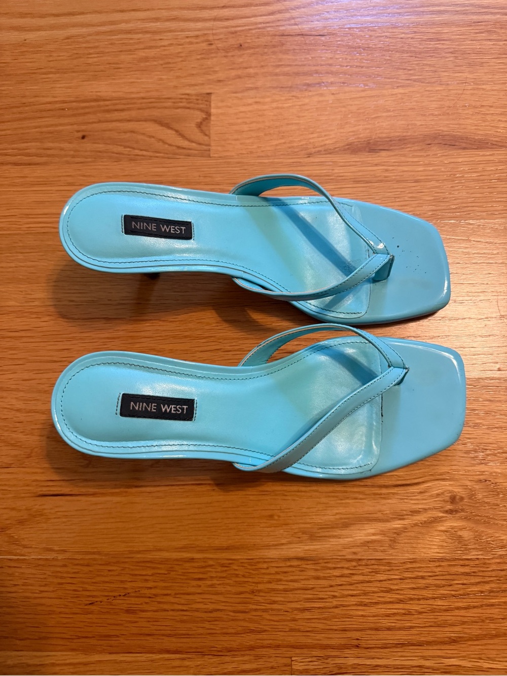 Nine West Blue Thong Sandal Heel
